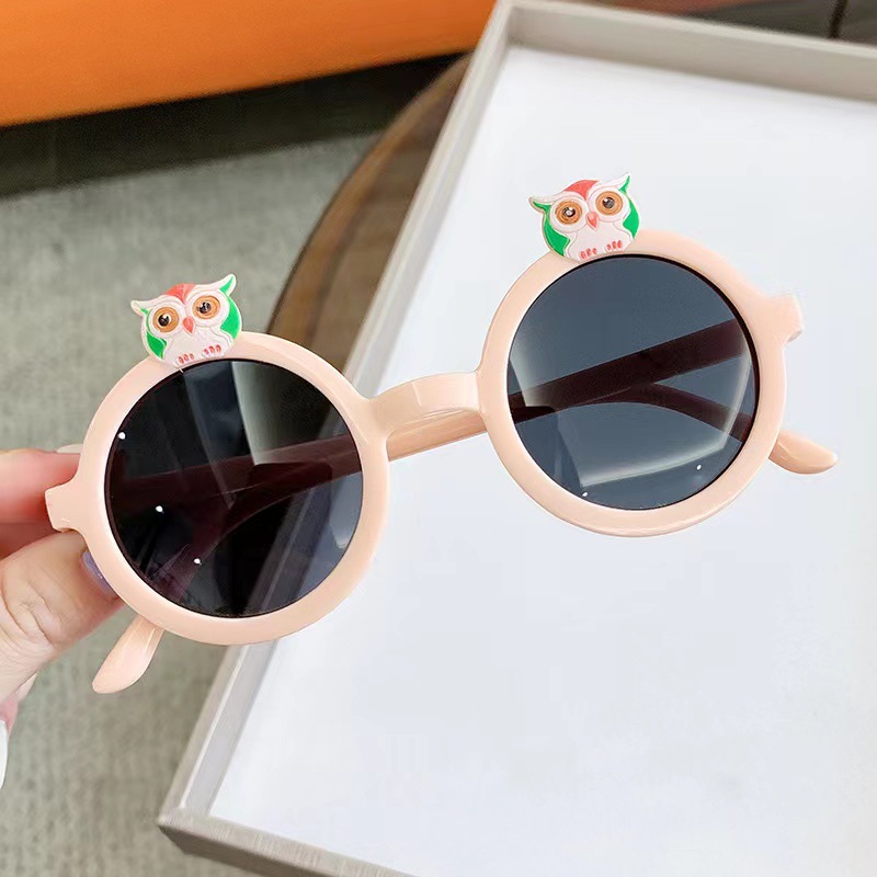 Kids Sunglasses Glasses Cute Owl Sunglasses Uv-Proof Baby Birthday Boys and Girls Fashion Cartoon Toys