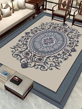 新中式长方形手工全羊毛风客厅卧室茶室茶几红色古典地毯