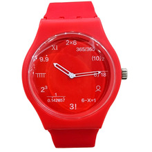 新款硅胶手表女士石英表塑胶带学生礼品手表纯色休闲儿童手表定制