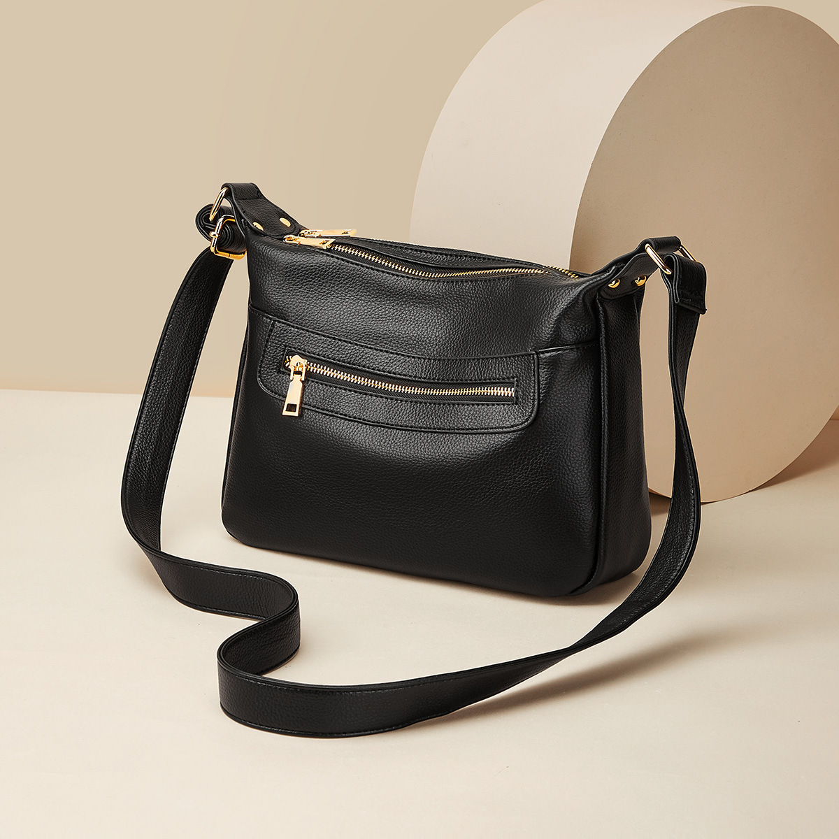 跨境外贸出口休闲包包女2024新款爆款百搭纯色单肩包女式斜挎包潮