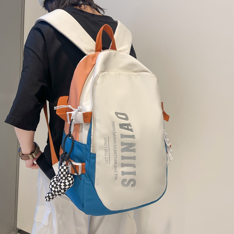 New Schoolbag Female High School Student Japanese Style Simple Large Capacity Backpack Male Junior High School College Students All-Match Computer Backpack
