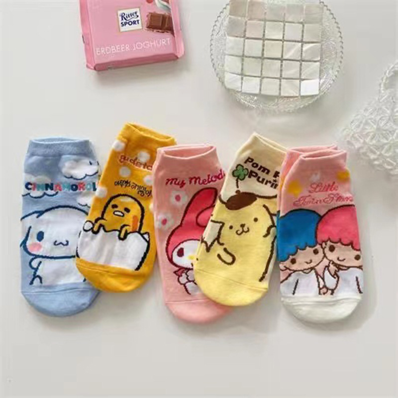 Japanese Style New Cute Anime Socks Female Ins Style Korean Style Preppy Style Low Top Socks Female All-Match Student Low Cut Socks