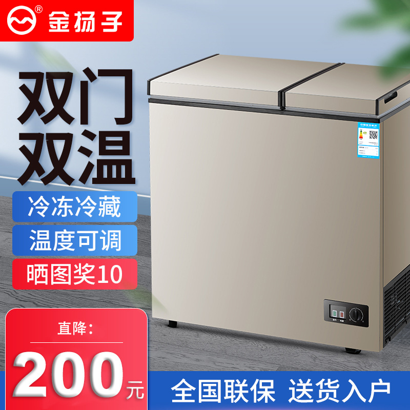 金扬子省电冷冻冷藏两用家用小型冷柜商用大容量单温双温冷柜