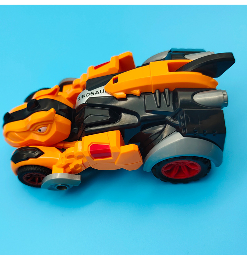 儿童撞击变形恐龙玩具车惯性小汽车模型碰撞变形战车益智玩具批发