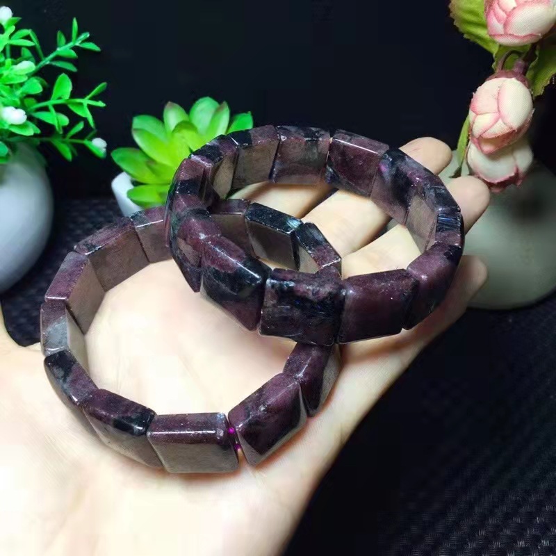 石榴石与蓝闪石共生矿手排 厂家直销 民族风 独立包装 拍前寻货