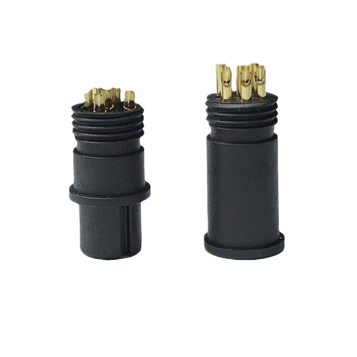 产销m12-6p防水连接器  led灯具防水插头 ip67户外防水头 led防水