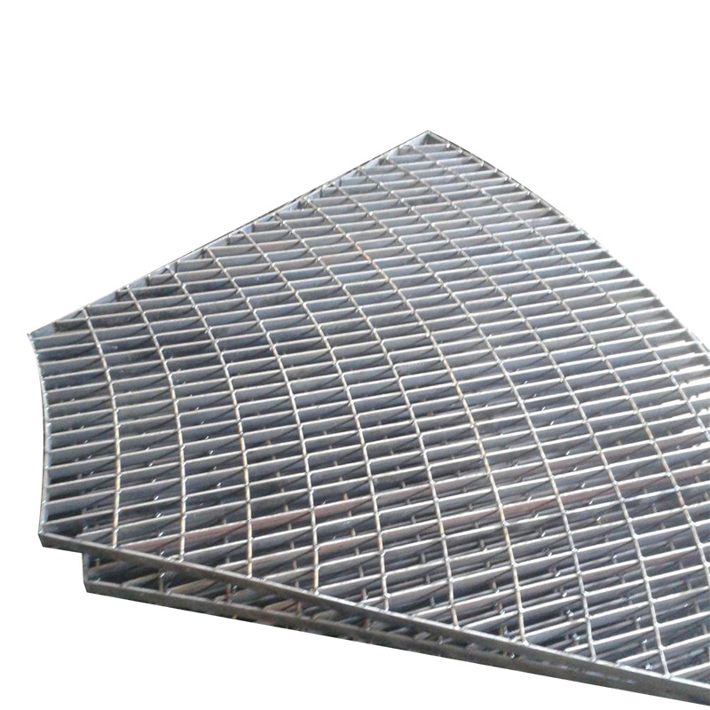 圆形平台踏步钢格板扇形网格板不锈异型钢格板切割按图设计安装