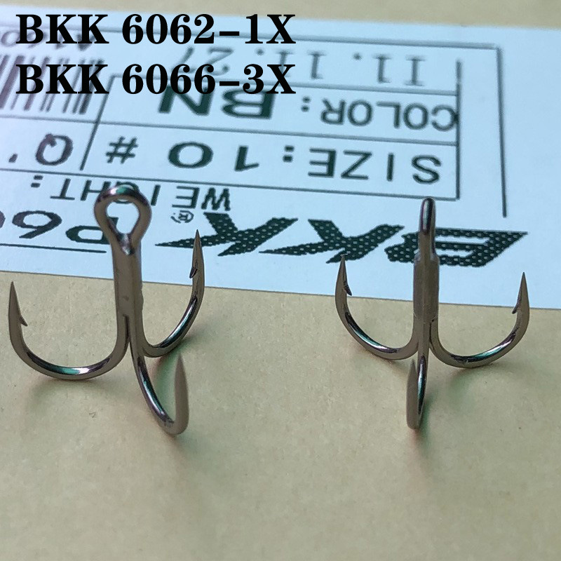 bkkbkk黑金刚6062三本钩路亚饵加强6066三本钩锋利三锚钩路亚鱼钩
