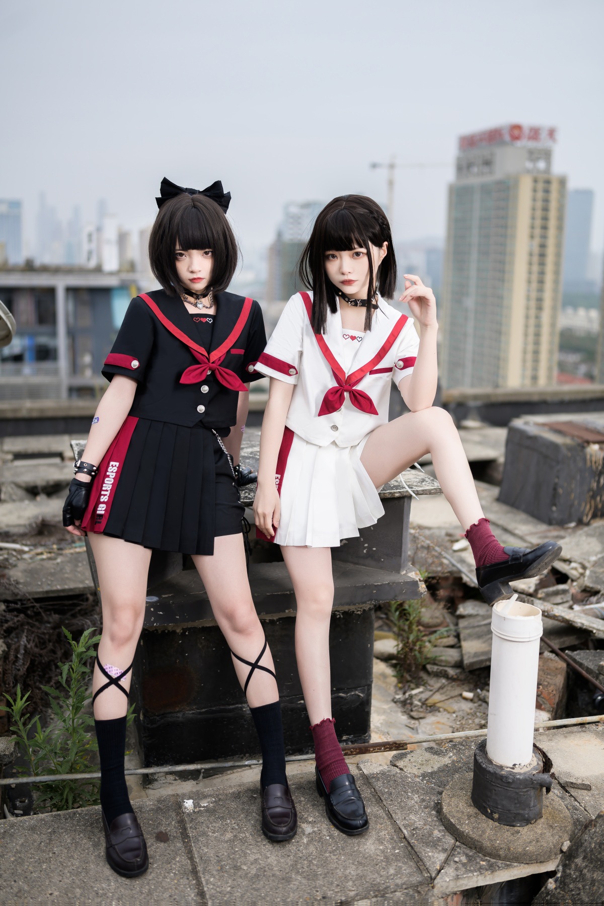 原创电竞少女学院风原创jk制服水手服百褶短裙半身裙套装6350