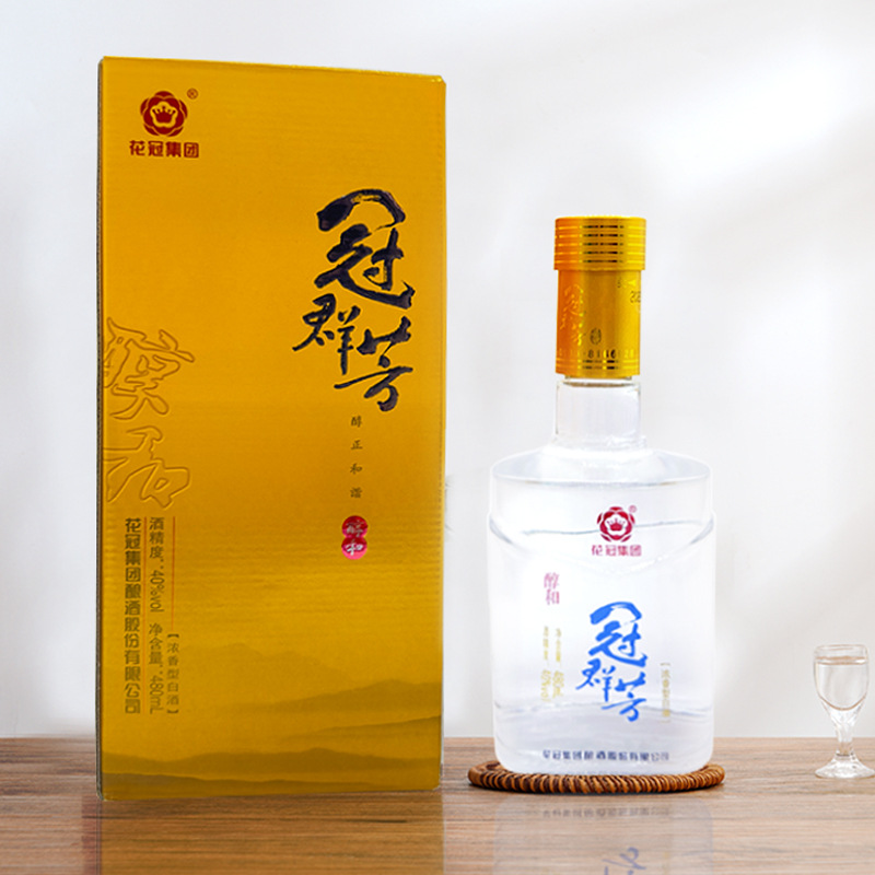 【新品上线】花冠冠群芳 醇和纯粮食白酒整箱浓香型40度480ml*6瓶