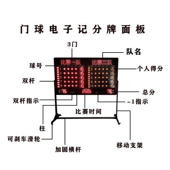电子记分牌篮球排球乒乓球多功能记分牌比赛用门球电子记分牌拨分