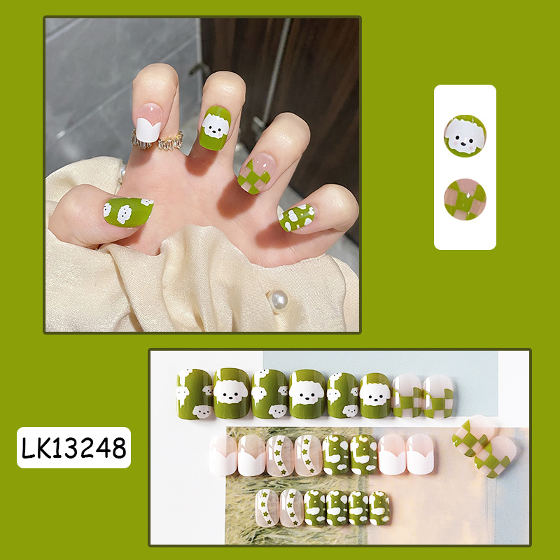 Blush Blooming Wear Armor Gradient Nail Sticker Nail Patch Nail Stickers Fake Nail Tip Wear Finished Nail Beauty