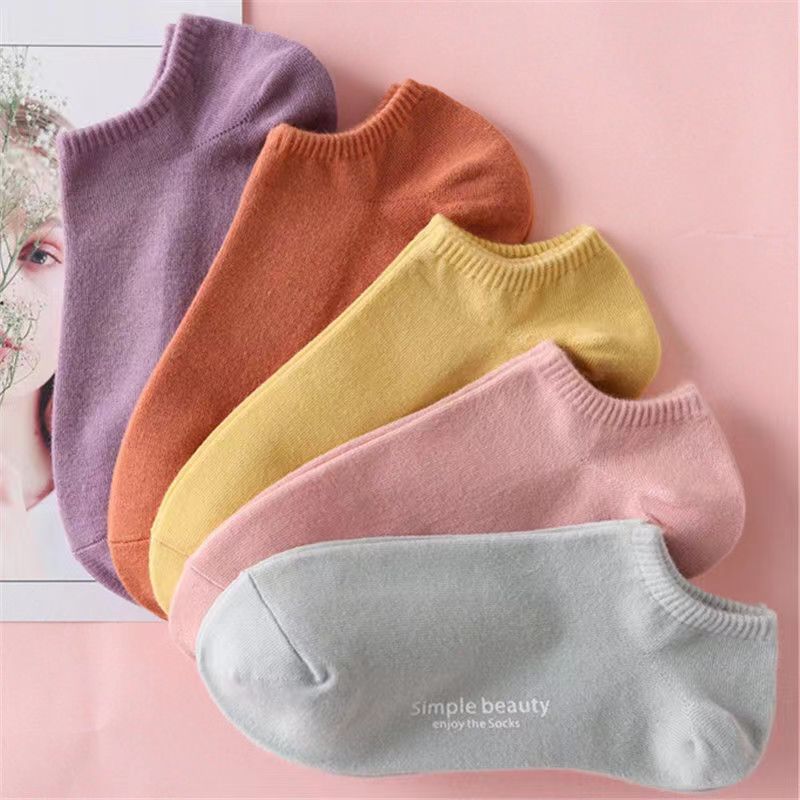 Socks Women's Socks Low-Top Breathable Trendy Women's Socks Summer White Bear Korean Style Spring Summer Short Boat Socks Women