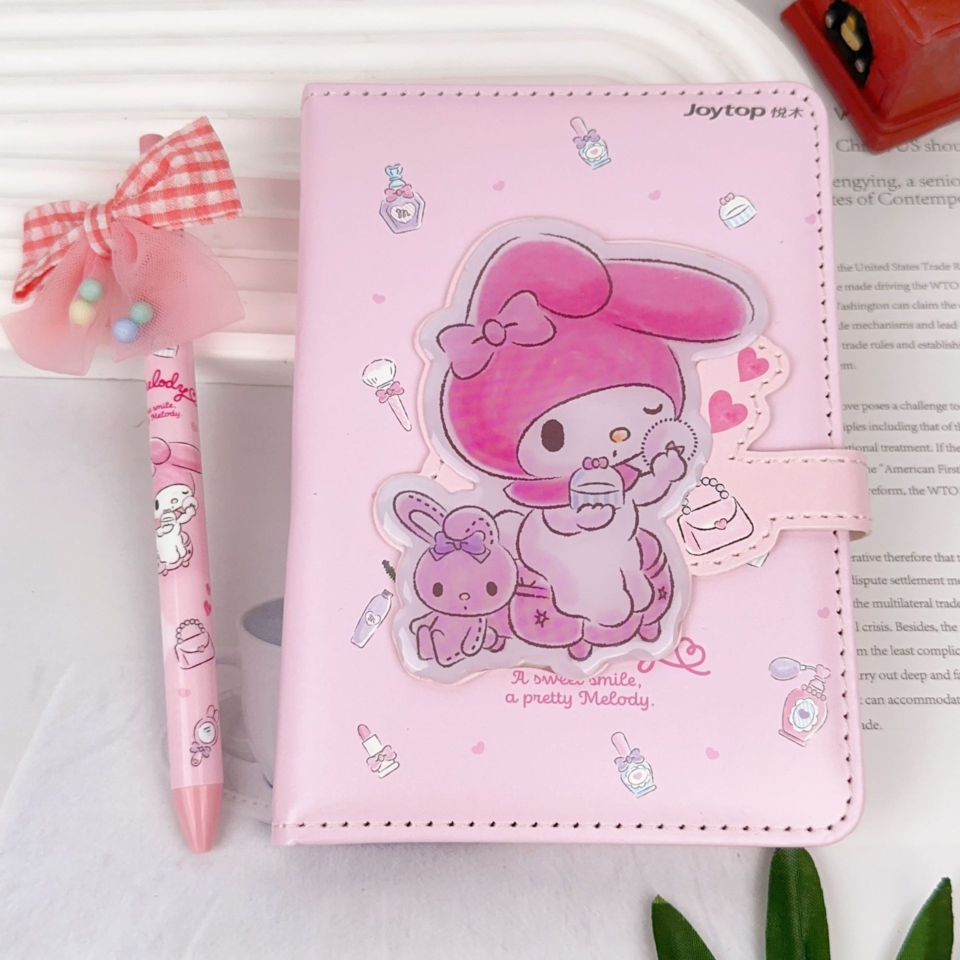 New Sanliou Journal Book Set Cute Girl Heart Cartoon Stationery Clow M Pu Magnetic Snap Notepad Gift Box