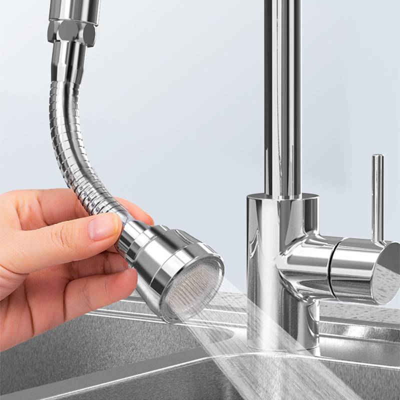 全铜厨房水龙头延伸器防溅头嘴器水通用万能接口龙头加长延伸神器
