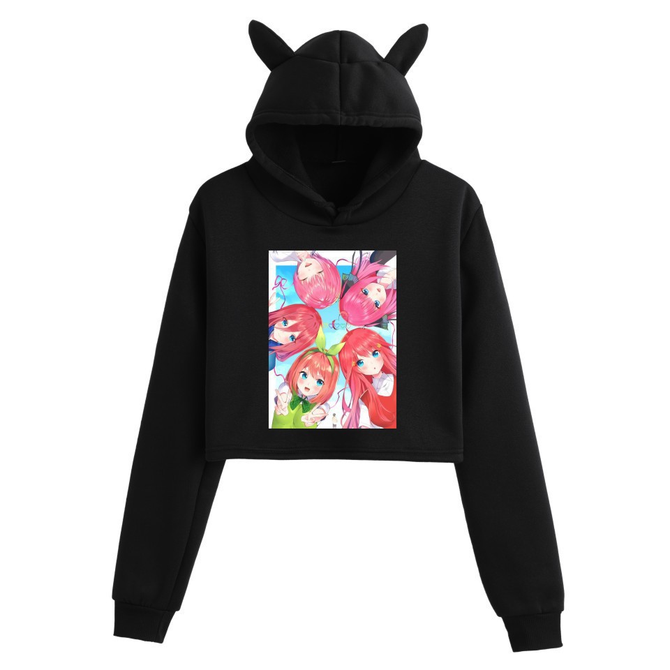 日语动漫五等分的花嫁新娘中野三玖cos同款性感女卫衣 现货秋季