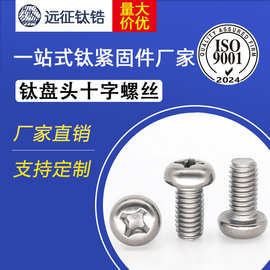 M1.6M2M2.5M3M4M5M6M8mm 钛合金TA2钛十字盘头螺丝圆头螺钉螺栓