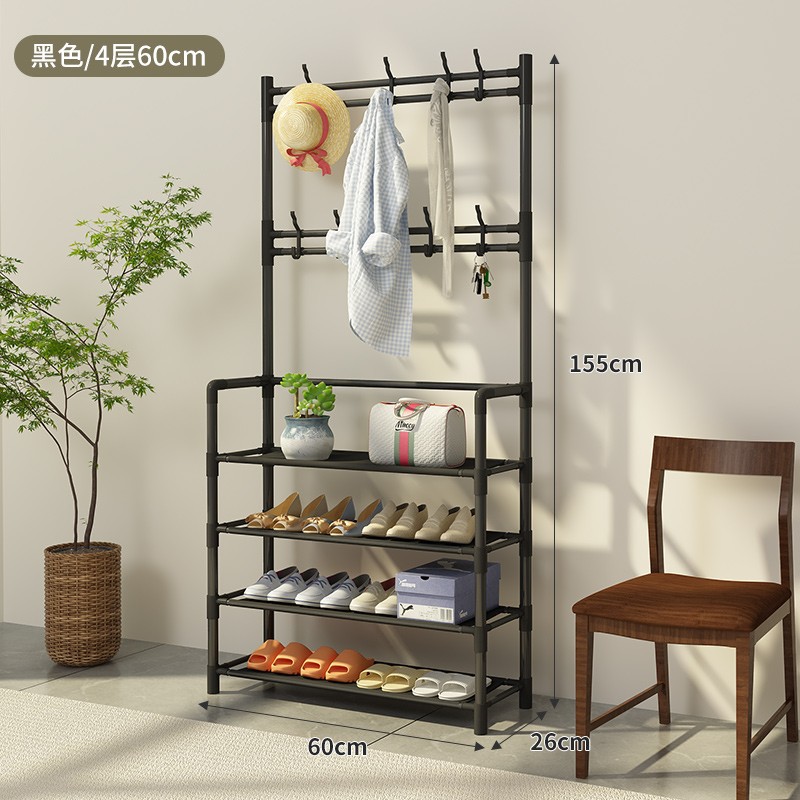 Simple Coat Rack Door Bag Rack Nice Floor Hanger Door Hanger Shoe Cabinet Home Integrated Shoe Rack