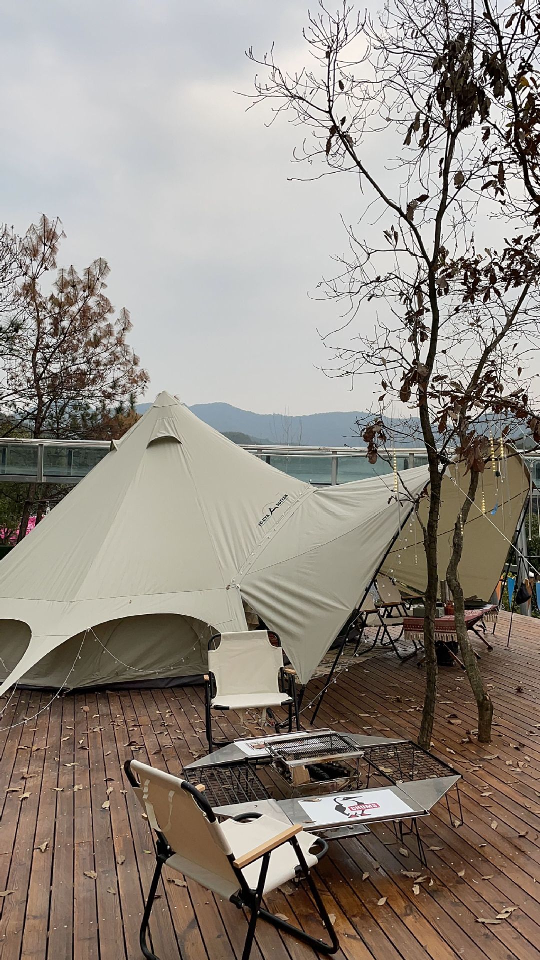 博庭友氧新品帐篷贝塔双围纱网科技棉布果绿色拱形天幕帐篷