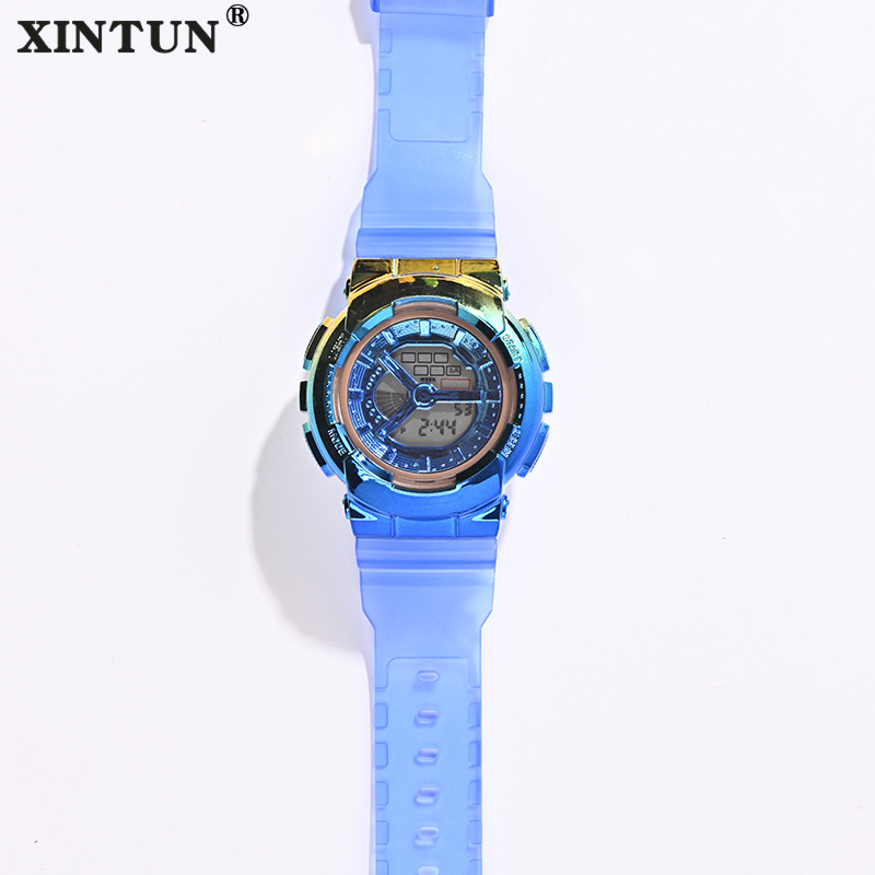 Foreign Trade Fashion Colorful Student Electronic Watch Multi-Functional Casual Waterproof Children's Electronic Watch Couple Watch Generation