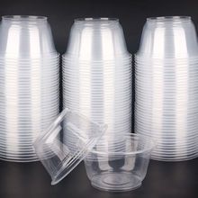 一次性碗塑料圆形餐盒商用饭盒700外卖快餐盒冰粉凉皮碗带盖商
