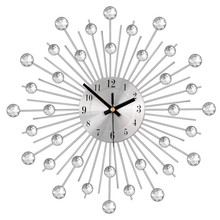 12寸跨境亚马逊热卖创意满天星铁艺挂钟欧式钟表简约客厅静音时钟
