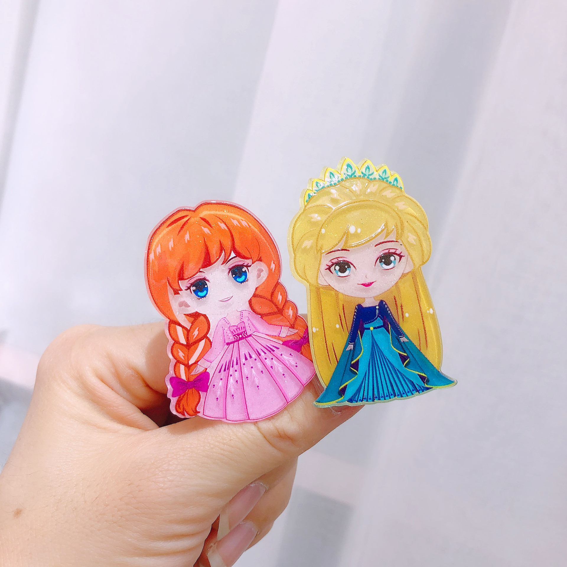 新款q版艾莎公主系列发夹 儿童亚克力发饰宝宝刘海碎发发卡侧边夹