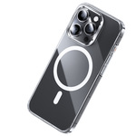 透明磁吸防摔适用于iPhone15的保护套15promax手机壳带金属按键