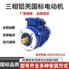 YE3-100L1-4-2.2KW高效铝壳三相异步电动机立式4级YS90L-4-1.5KW