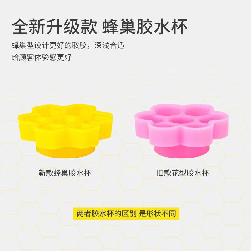 New Eyelash Plum Blossom Breathable Bras Hexagon False Eyelash Mounting Tray Japanese Eye Lash Glue Delay Cup