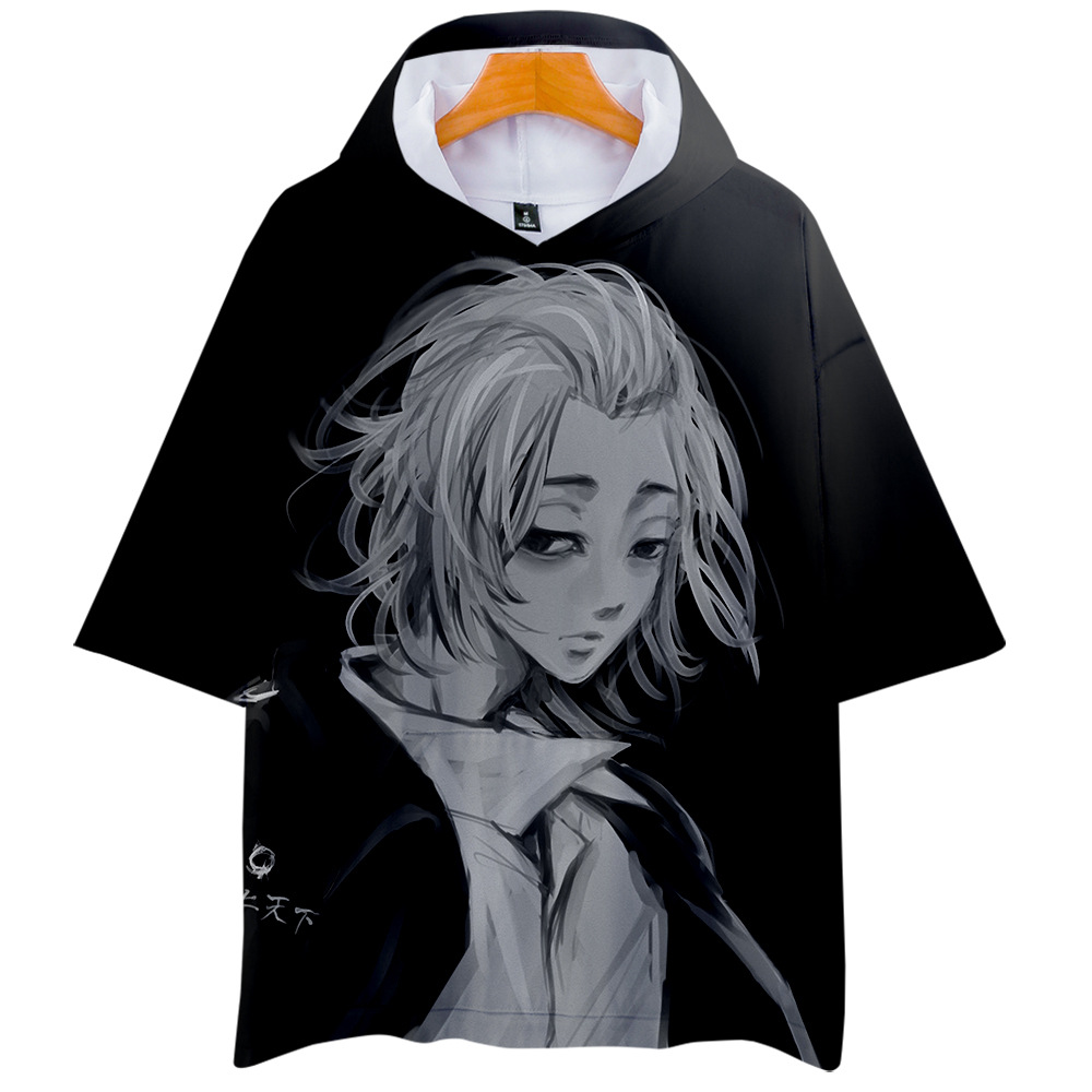 东京卍复仇者 带帽短袖t恤二次元日漫同款外套夏季宽松衣服