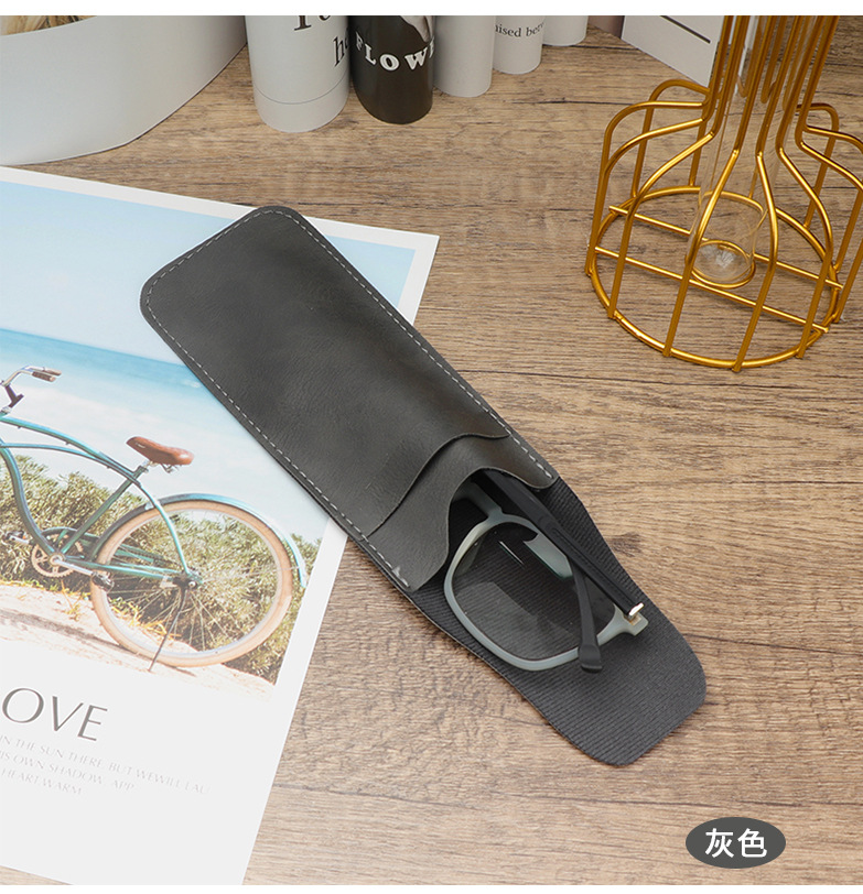 羊巴纹眼镜皮套 光学眼镜皮套 皮质手感柔软 工厂直供 可订制