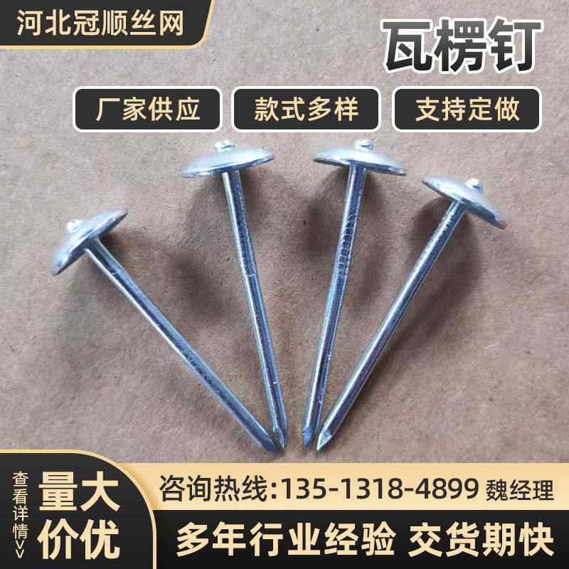 厂家供应瓦楞钉彩钢钉石棉瓦钉 彩钢瓦钉 加长钉电镀锌直杆屋顶钉