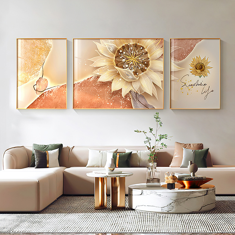 轻奢风客厅装饰画潮流高级超大幅床头壁画现代简约沙发背景墙挂画