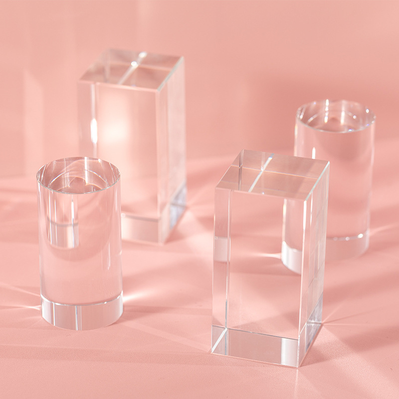 ins风简约北欧透明亚克力柱 创意diy展示摆拍摆件化妆饰产品拍摄