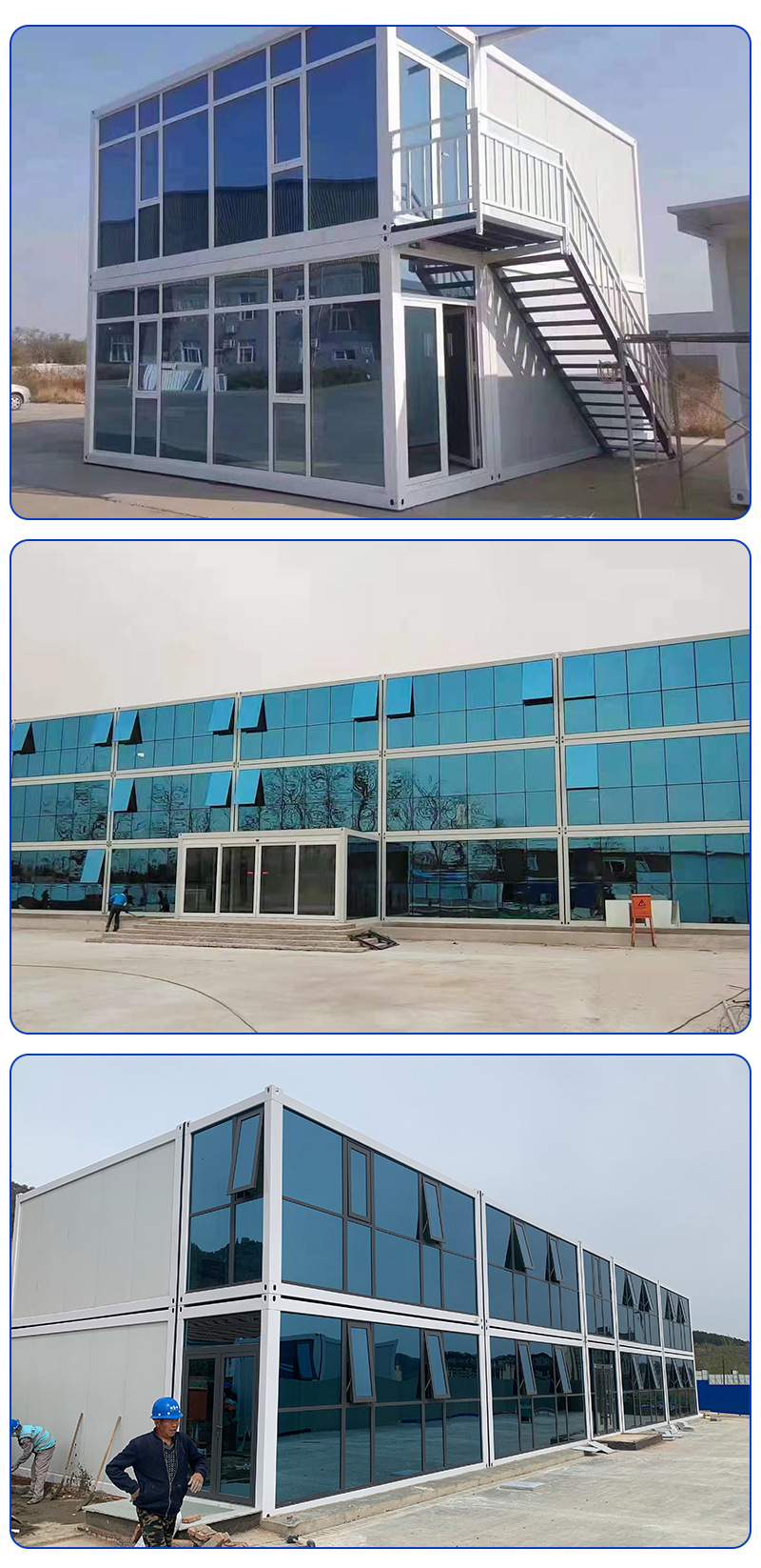 现货打包箱房集装箱房员工宿舍可移动办公室板房项目部组装箱式房