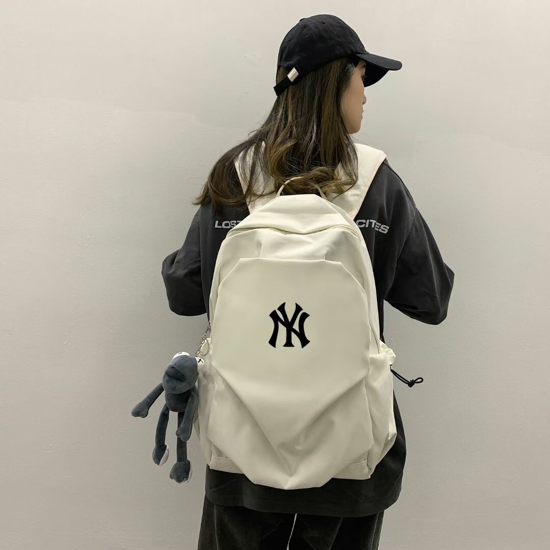 021803 Simple All-Match Backpack NY Leisure Sports Backpack Street Fashion Men and Women Same Style Large Capacity