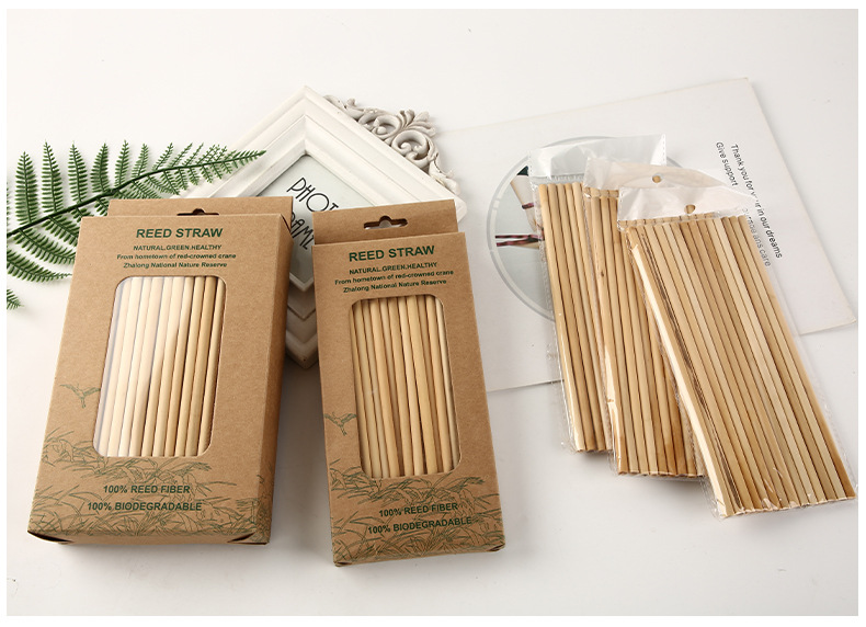 跨境产品 平口芦苇吸管 可降解芦苇杆吸管 芦苇吸管 芦苇吸管