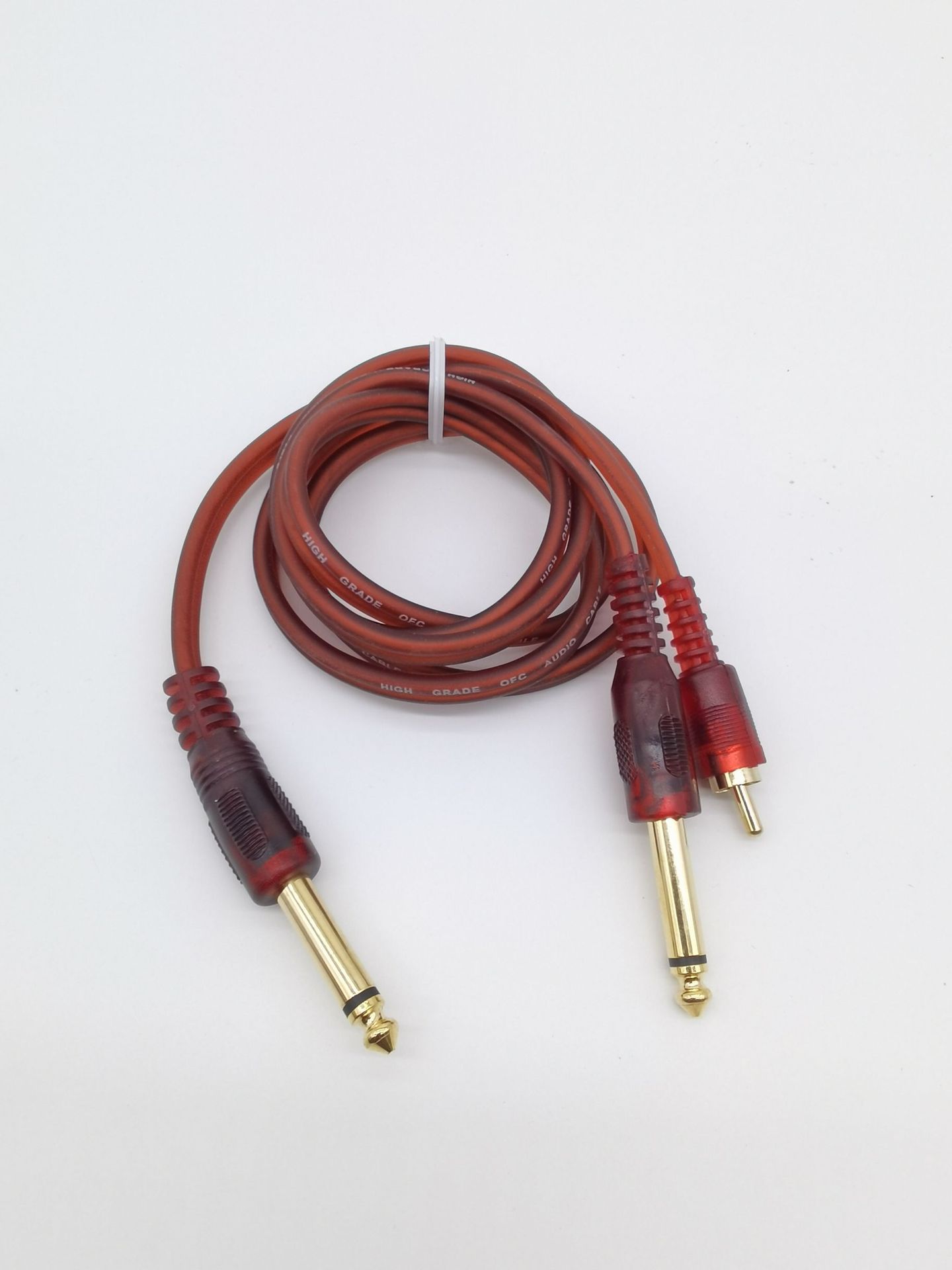 5转6.5 rca 语音线 点歌机转接线 6.35转6.35 莲花插语音转接线