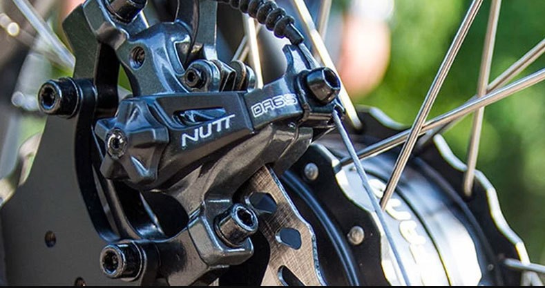 台湾nutt 山地自行车线拉夹器 双边制动机械线拉碟刹器 线碟卡钳