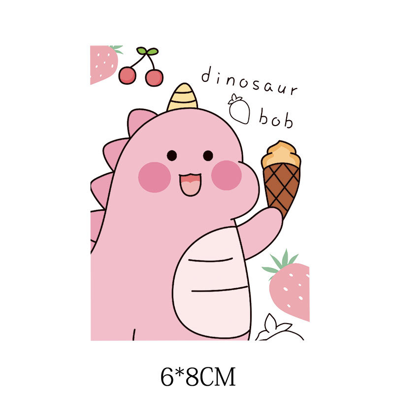 卡通恐龙服装热转印烫画定制logo 儿童衣服diy印花图案烫画贴现货