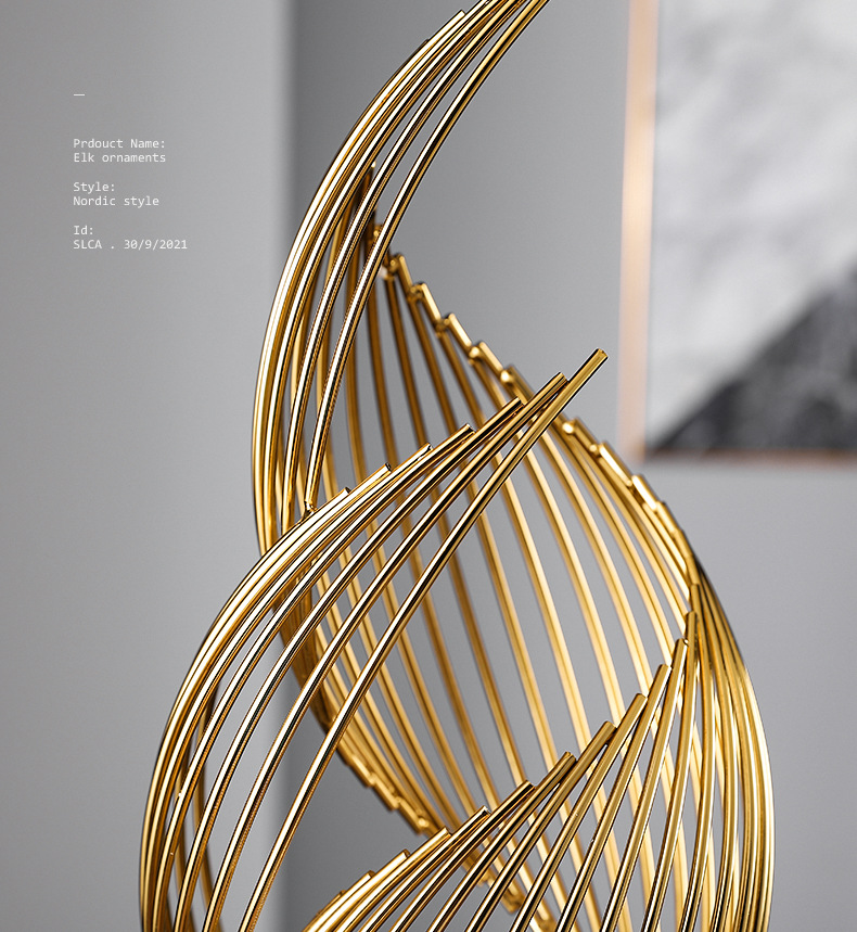 北欧简约海螺摆件铁制工艺品雕像家居桌面玄关模型摆件金属工艺品