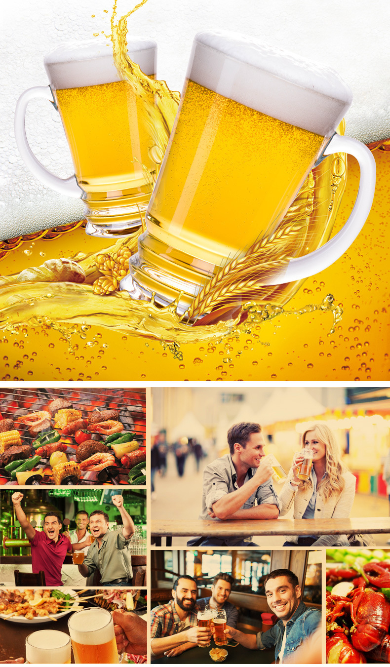 丽尊/blinkmax玻璃啤酒杯螺纹把杯饮料杯茶饮杯茶水杯ktzb100系列