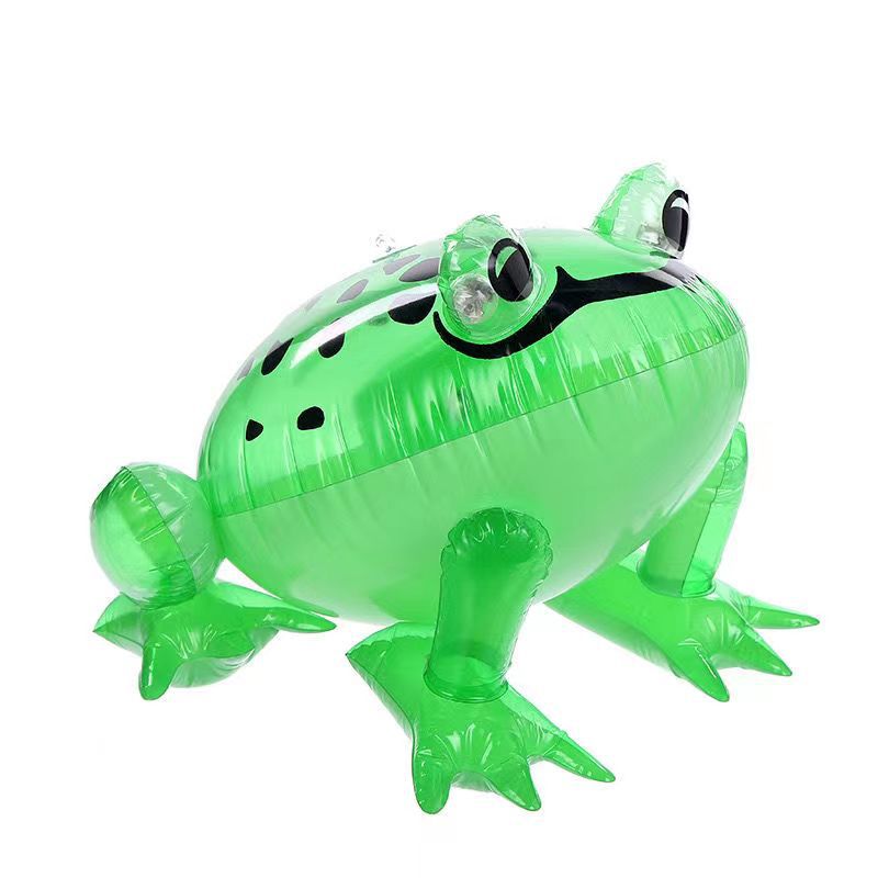 Online Red Frog Bouncing Luminous Inflatable Frog Spot Children Toy Balloon Wholesale Stall Frog Baby Frog