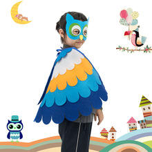 亚马逊新款万圣节毛毡翅膀 狂欢节鸟类羽翼 儿童表演套装道具装扮