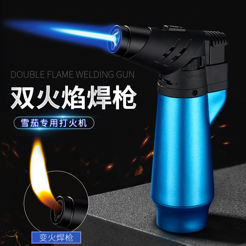 Windproof Lighter Point Moxibustion Moxa Stick Welding Gun Special Igniter Artifact Burning Torch Direct Punching Inflatable Spray Gun Lighter
