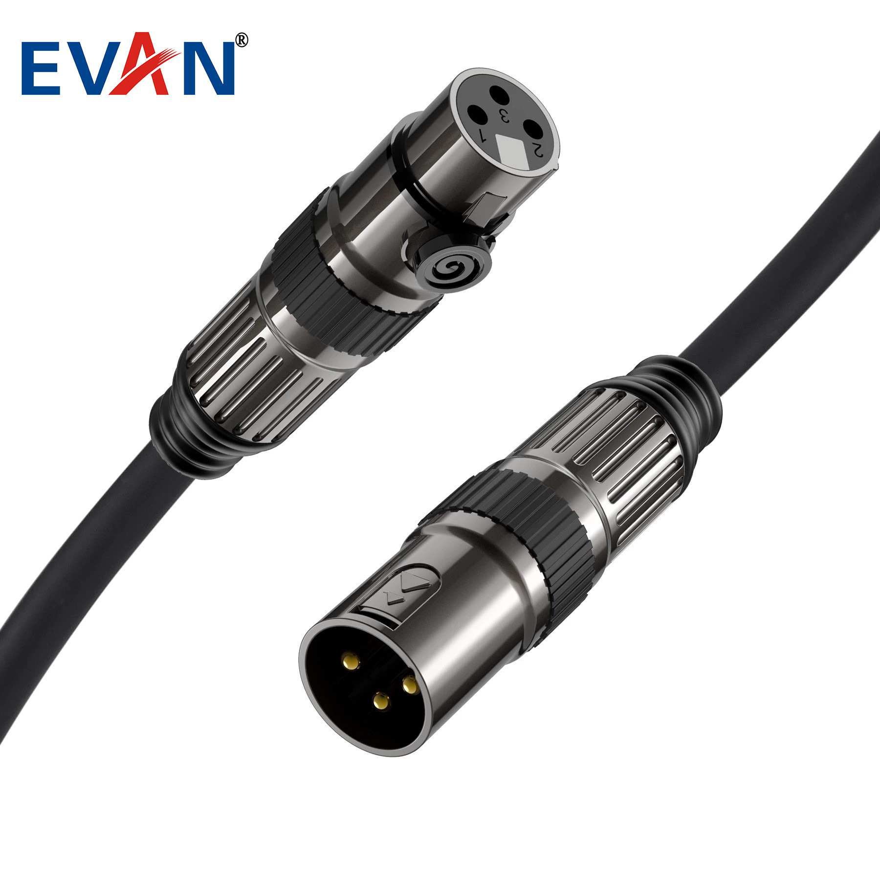 大三芯卡侬公对母话筒线xlr调音台卡农功放麦克风音频信号连接线