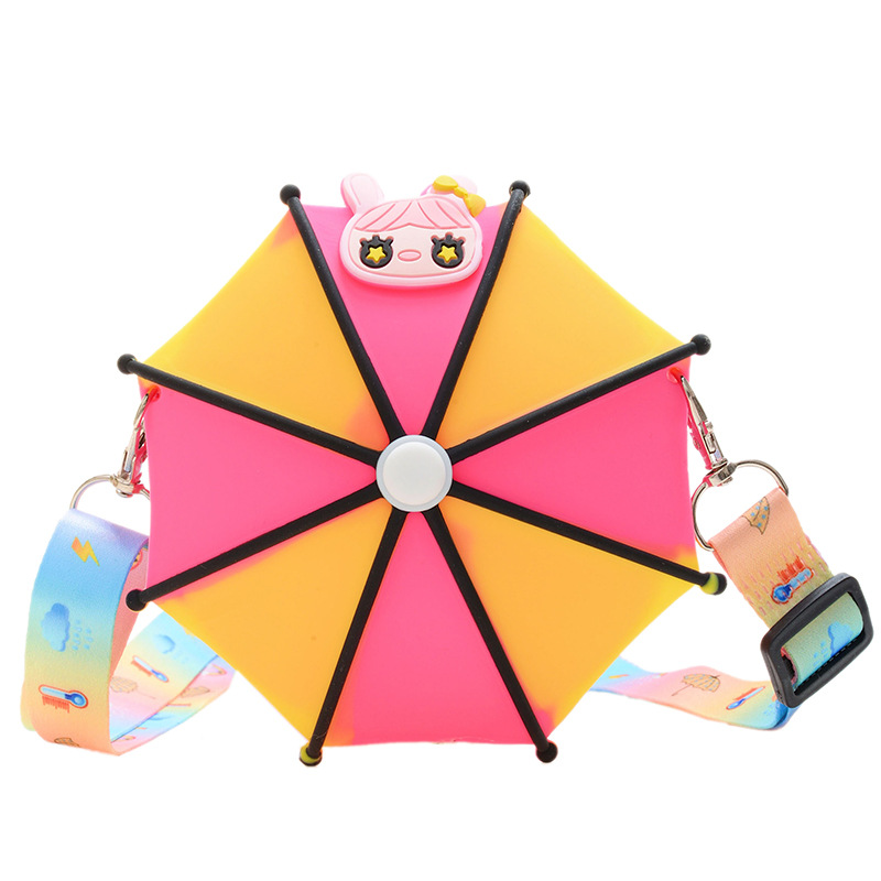 Silicone Coin Purse Casual All-Match Children's Personality Small Umbrella Shape Shoulder Messenger Bag Cartoon Children's Bag