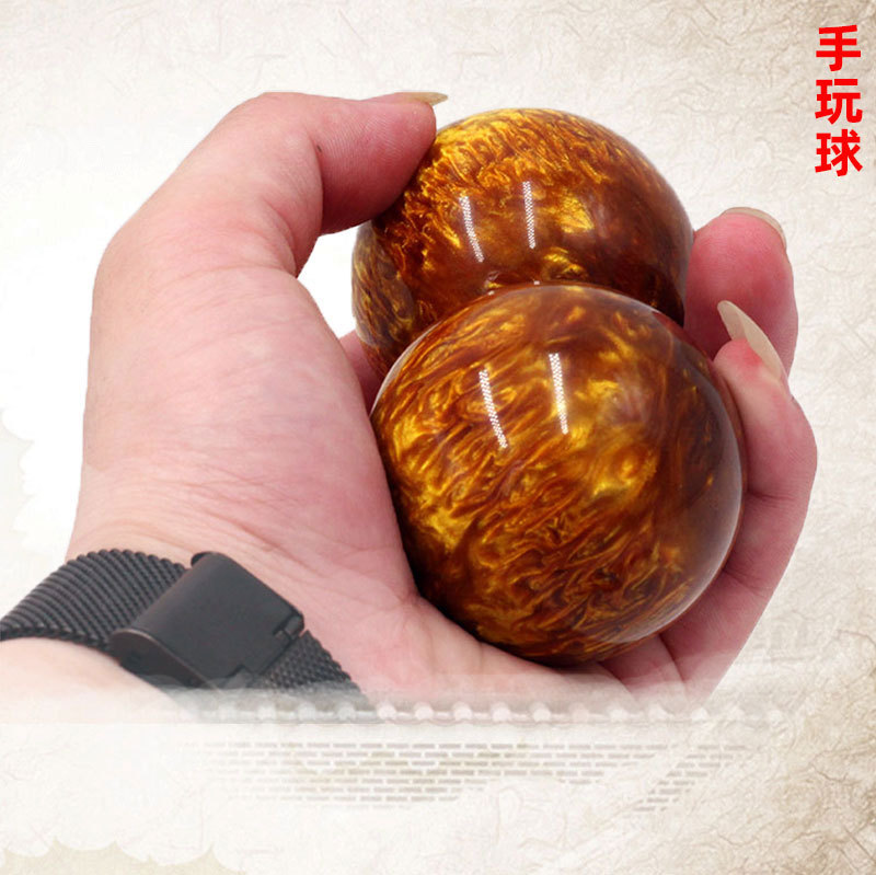 金丝海柳健身球手玩球 中老年按摩器 仿牛角手球旅游工艺礼品批发