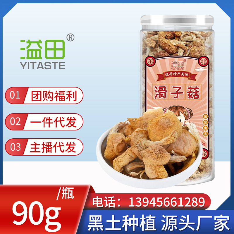 溢田 东北滑子菇90g瓶装干货